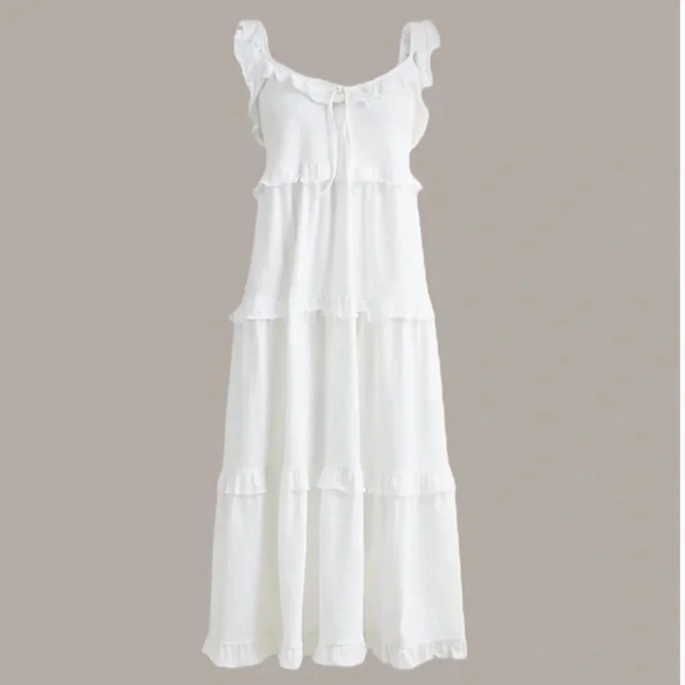 J Crew Tiered Knit Keyhole Maxi Dress Sz S NWT